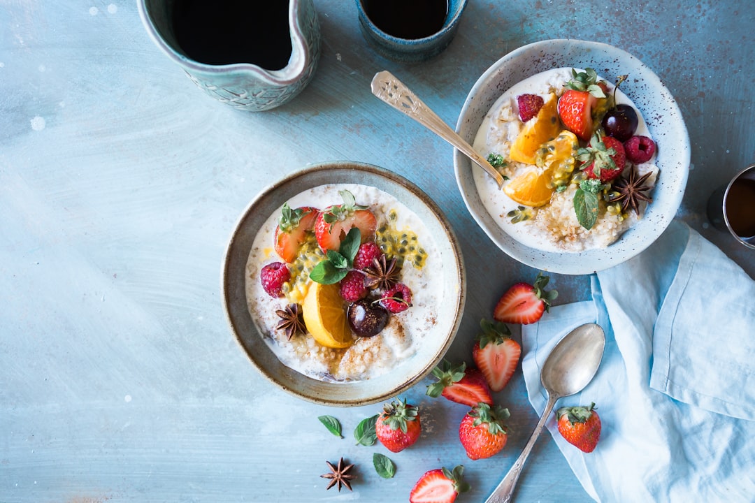 Two simple breakfast setups side by side, suggesting comparison and personalized choices.